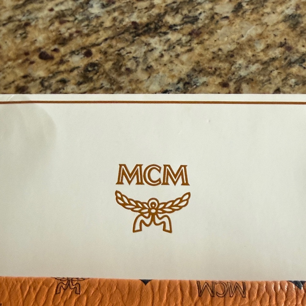 MCM Orange Logo Envelope Pouch - Picture 2 of 4